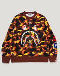 1ST CAMO SHARK CREWNECK SWEATSHIRT MENS