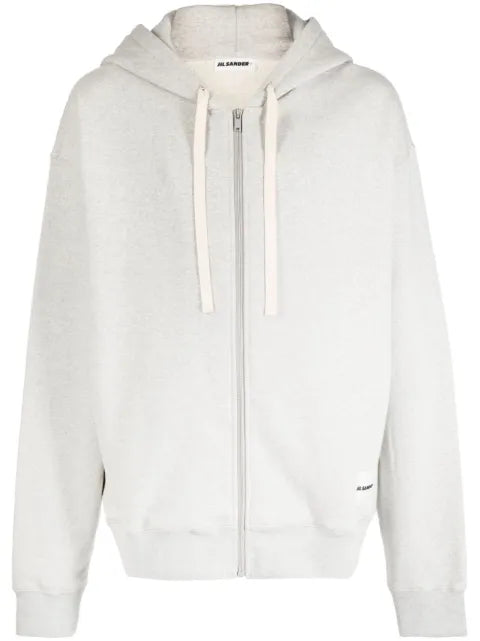 Jil Sander logo-patch cotton cardigan