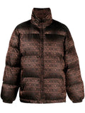 Moschino monogram-pattern puffer jacket