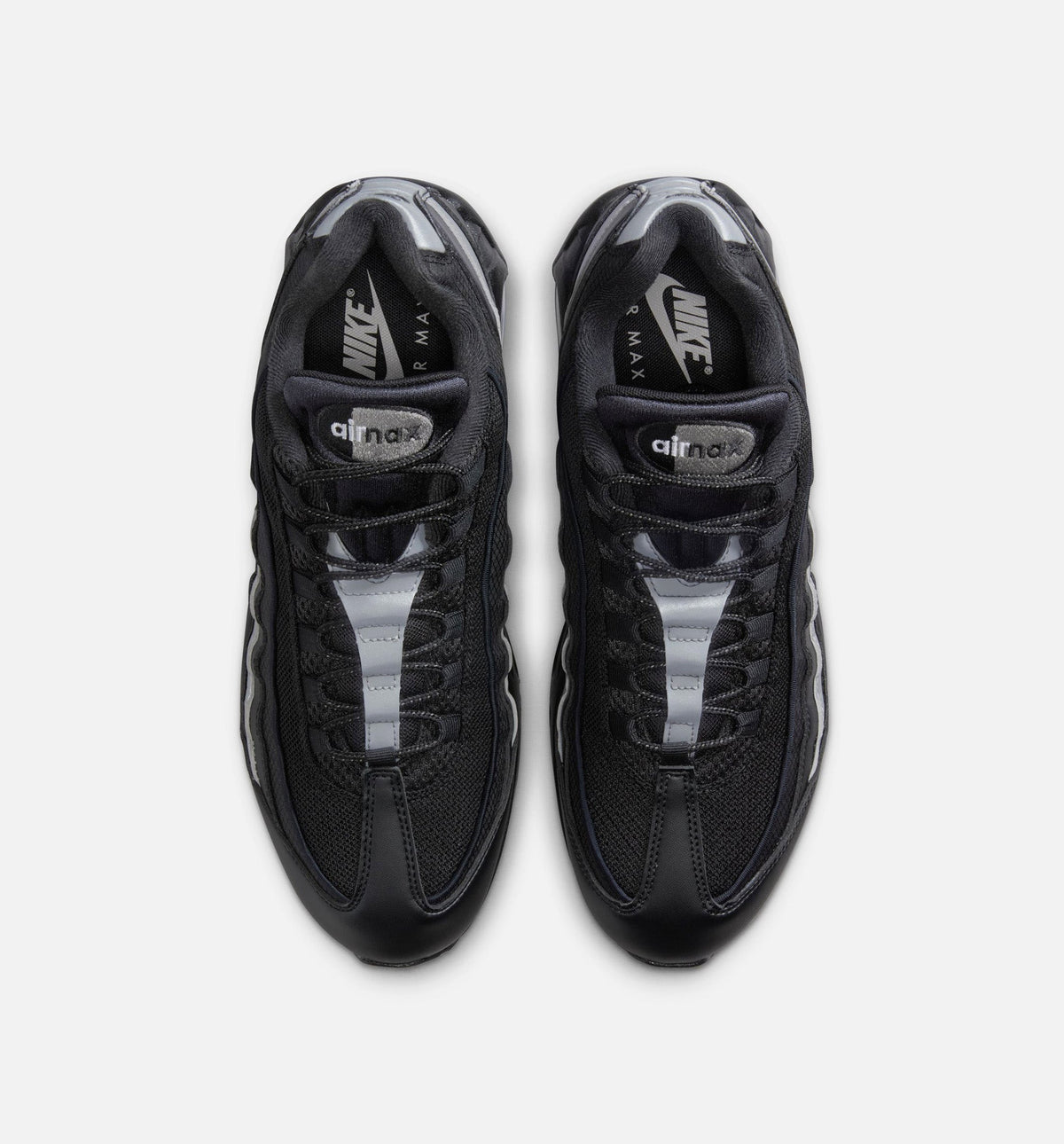 Air Max 95 Big Bubble OG Reflective Accents Men's Lifestyle Shoes - Black/White/Metallic Silver