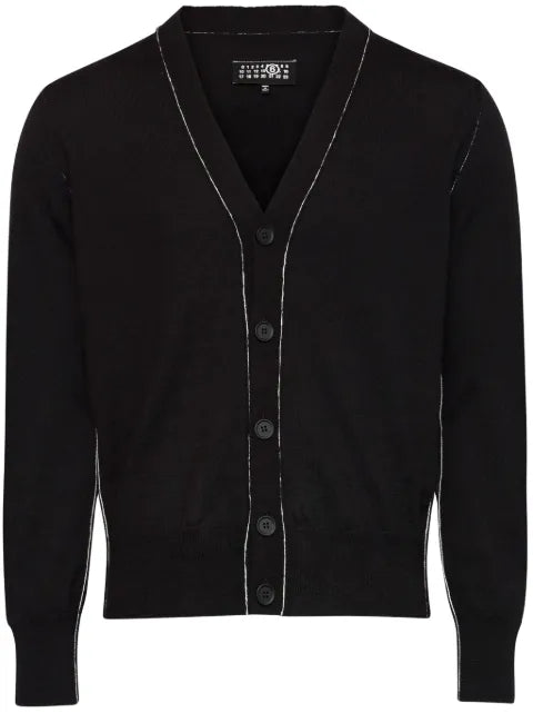 MM6 Maison Margiela single-stitch fine-knit cardigan