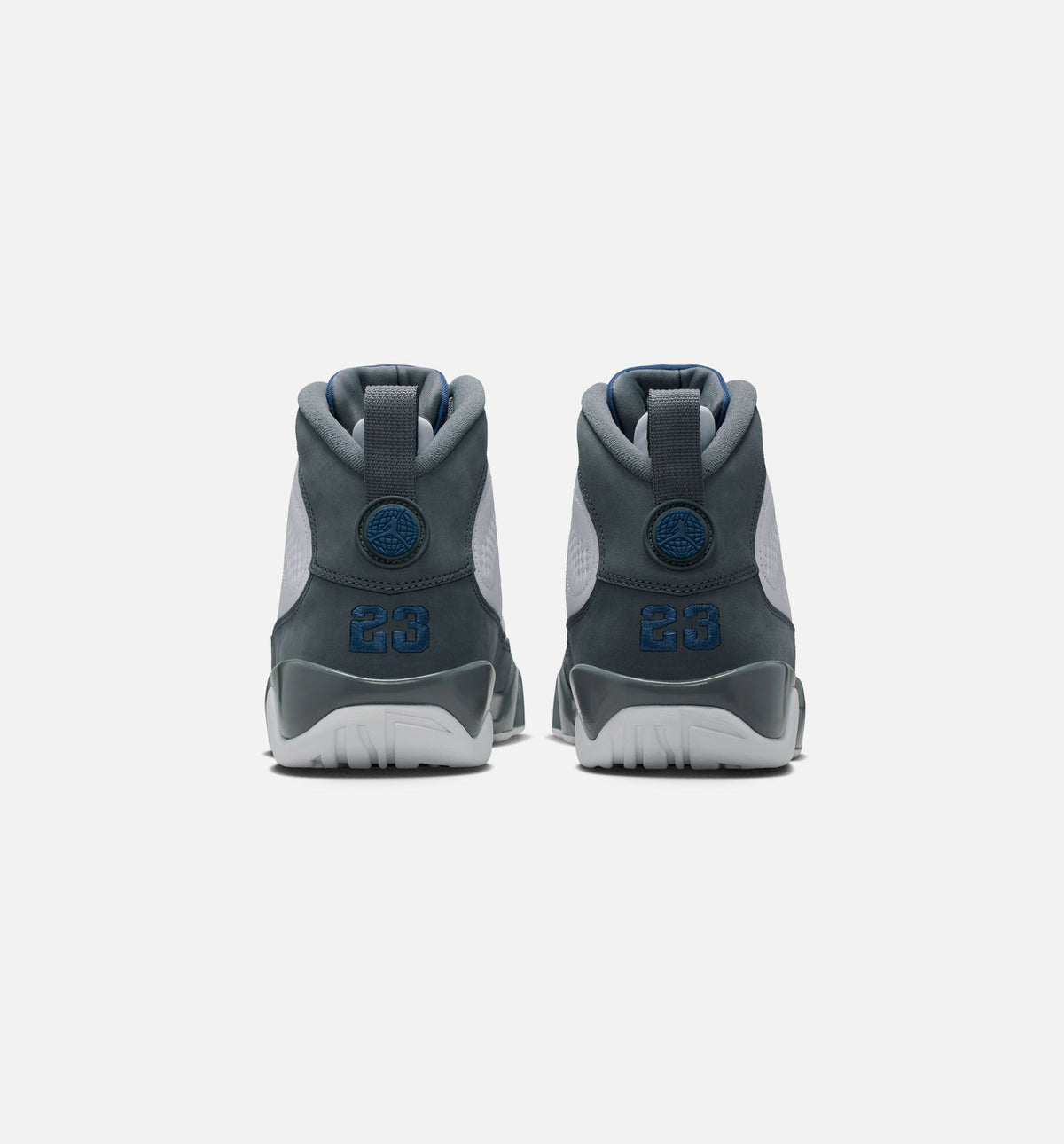 Air Jordan 9 Retro Flint Grey and French Blue Men's Sneakers - White/French Blue/Flint Grey