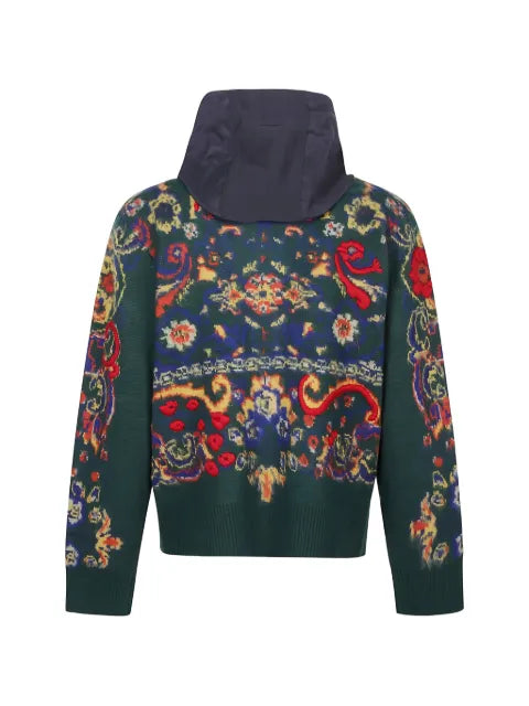 sacai paisley-pattern wool jacket