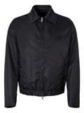 slowear zip-fastening elastic-hem bomber jacket