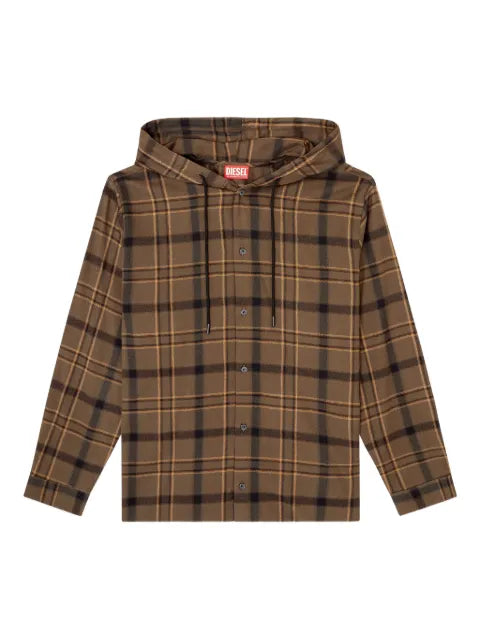 Diesel S-Ix checked hoodie
