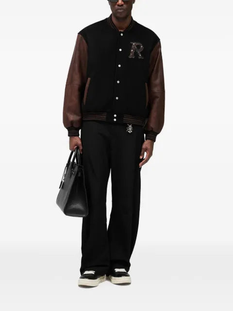 Represent logo-appliqué bomber jacket