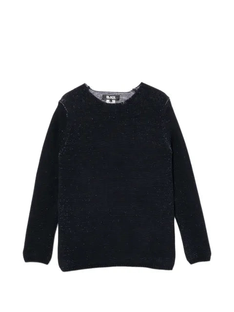 Black Comme Des Garçons round-neck long-sleeve jumper