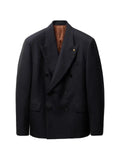 Versace pinstripe wool boxy blazer