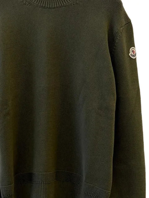 Moncler logo patch cotton sweater