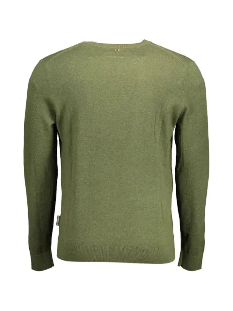 Napapijri logo-patch crew-neck sweater