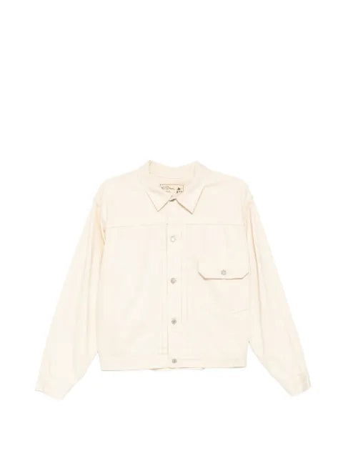 Orslow pleated-detail denim jacket