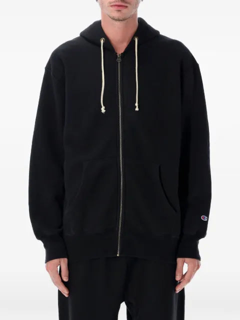 Champion zip-up logo-patch hoodie