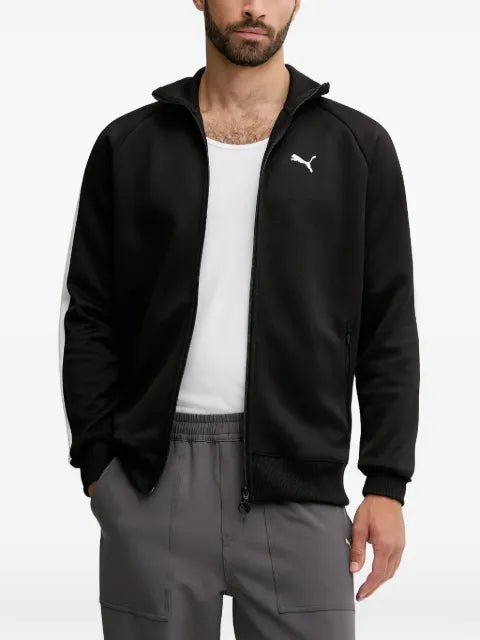 PUMA T7 logo-embroidered panelled jacket
