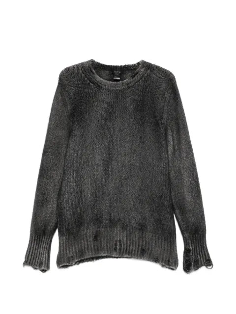 Avant Toi distressed spray-effect sweater
