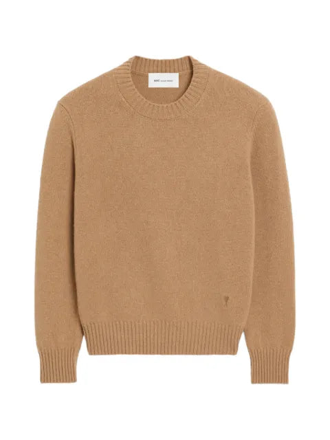 AMI Paris Crewneck cashmere sweater with Ami de Coeur