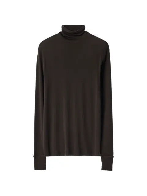LEMAIRE stand-collar top in wool and silk jersey