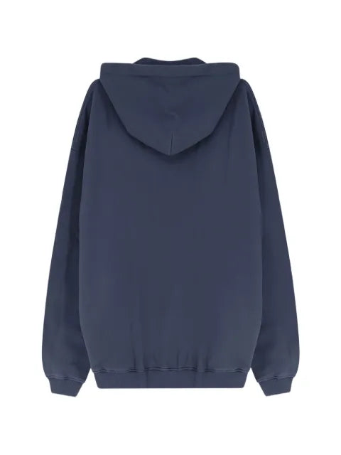 POMPEII logo-embroidered zip-up hoodie