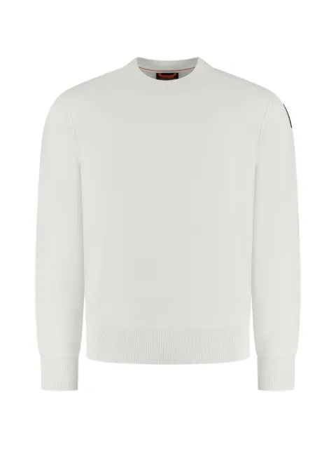Parajumpers Basic Scoe quarter-zip logo-patch sweater