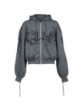 FINE CHAOS Washed Chaos embroidered hoodie
