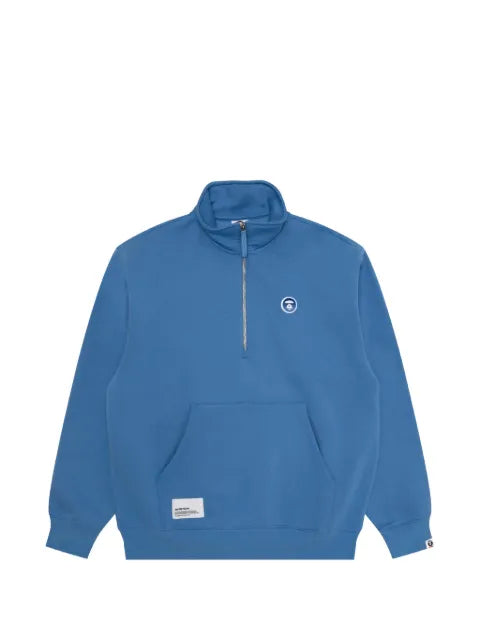 AAPE BY *A BATHING APE® logo-embroidered half-zip sweater