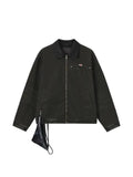Musium Div. logo-patch zip-up jacket
