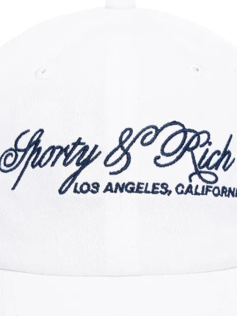 Sporty & Rich International logo-embroidered baseball cap