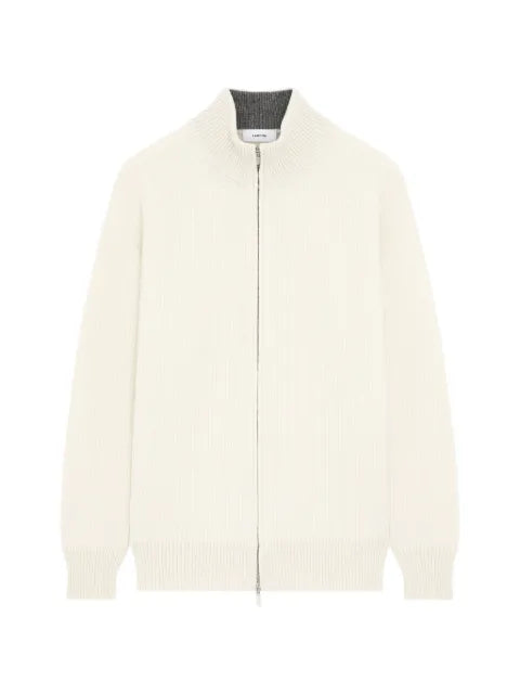 Lardini ribbed-knit zip-up sweater