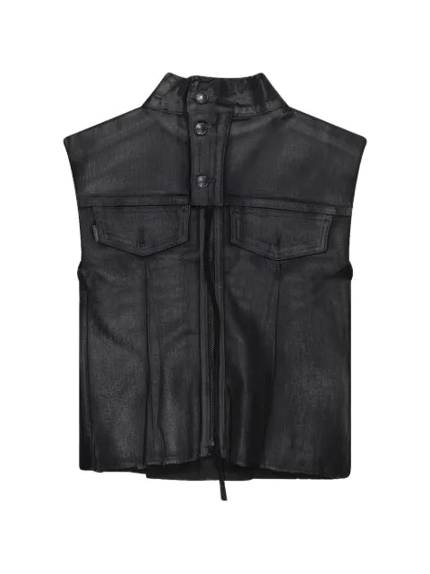 Ottolinger  button-up Glazed Denim gilet jacket