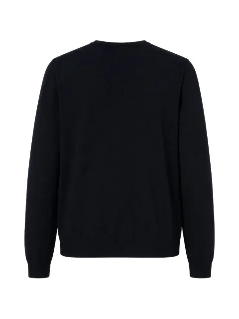 Emporio Armani logo-embroidered V-neck cardigan