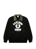 AAPE BY *A BATHING APE® camouflage-collar logo-print sweater