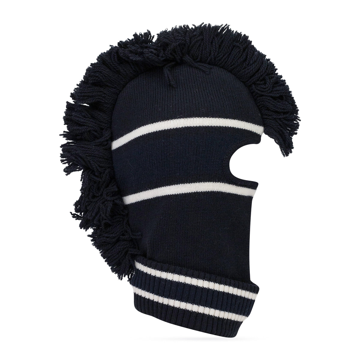 Blue Ambush Fringe Knit Balaclava