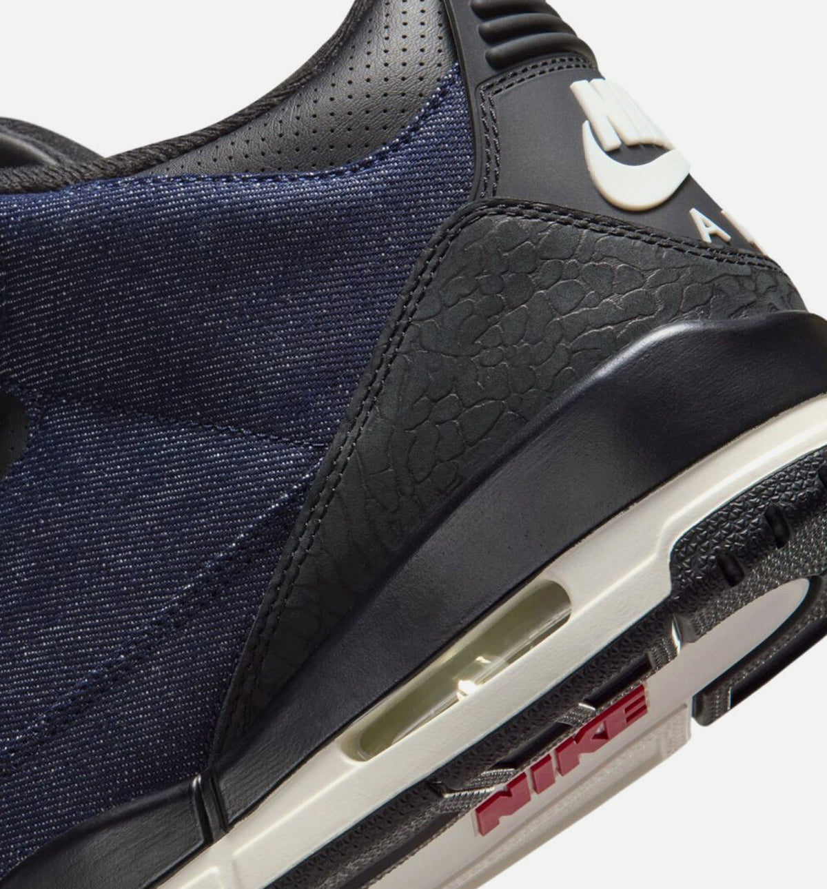 Air Jordan 3 x Levi's Indigo & Gym Red Men's Lifestyle Shoes - Denim/Black/Sail