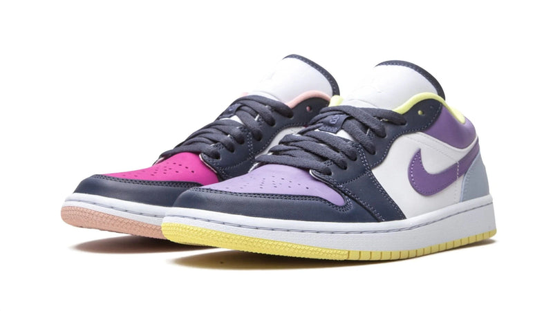 Air Jordan 1 Low SE 'Mismatched Purple & Magenta' Women's Sneakers
