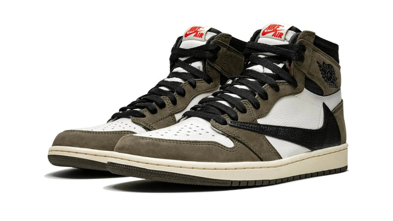 Travis Scott x Air Jordan 1 High OG SP – Reverse Swoosh Mocha Brown & White Cactus Jack AJ1 Collab