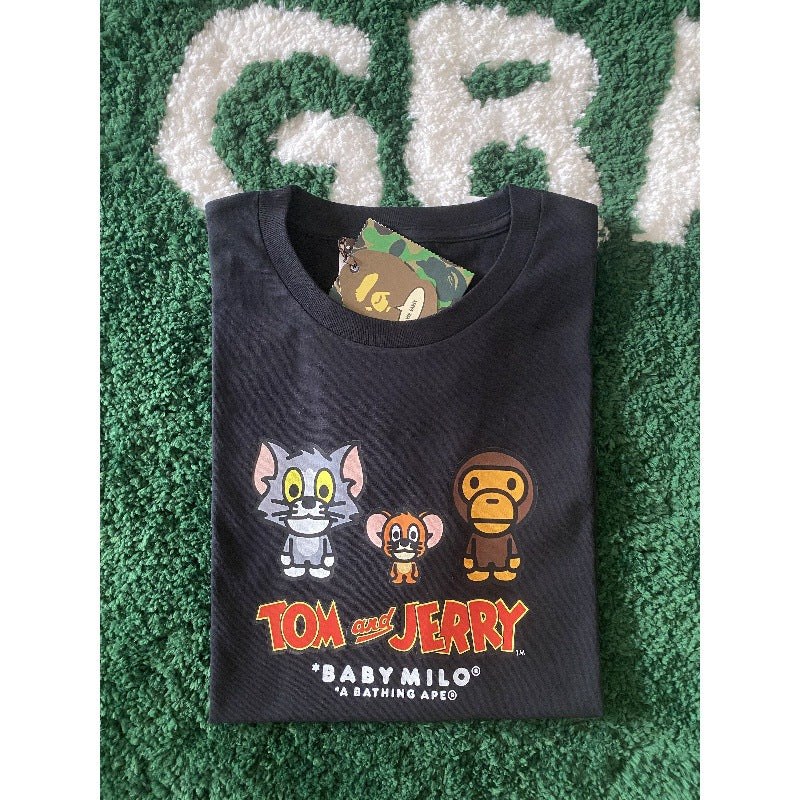 Bape Baby Milo Multi‑Print Graphic Oversized Tee Streetwear Unisex