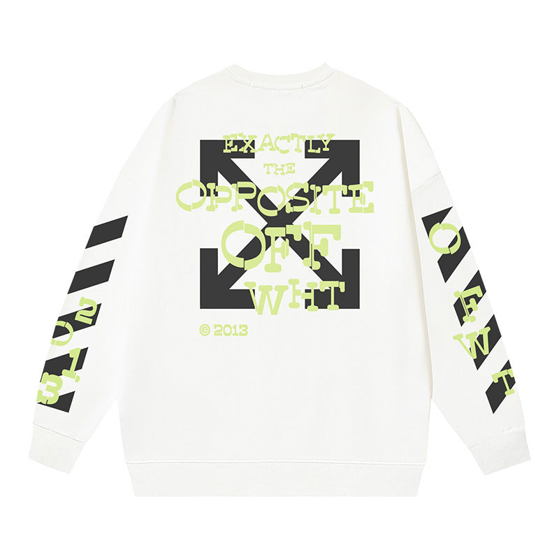 Off-White Multi Graphic Arrow Logo Unisex Crew Neck Sweatshirt