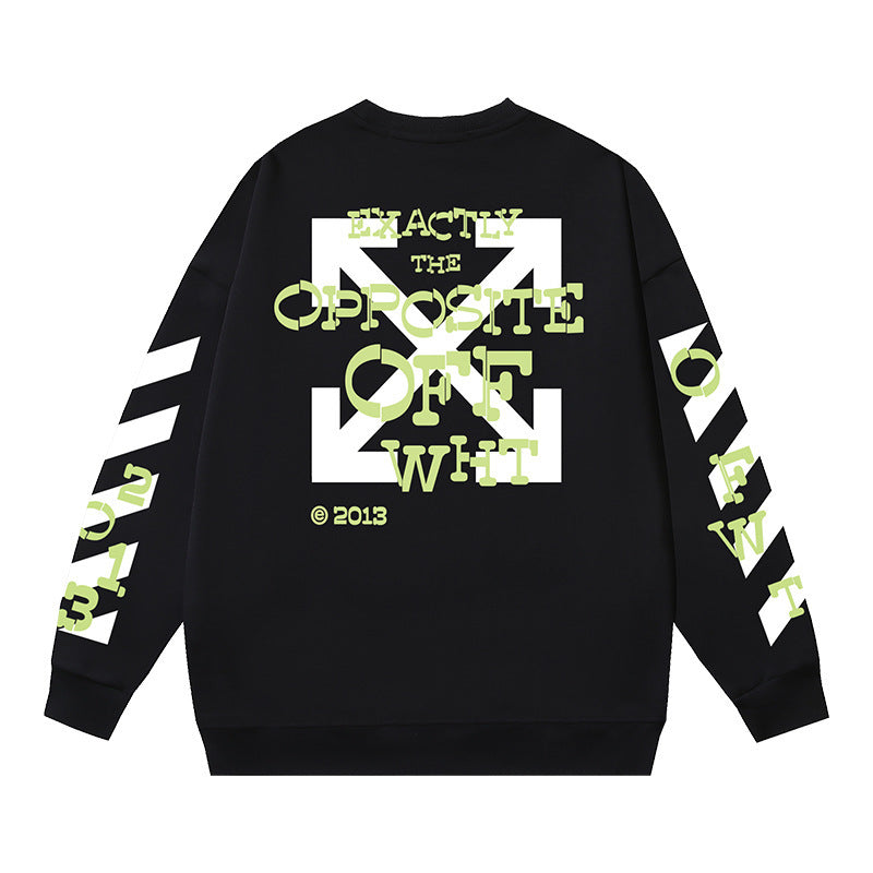 Off-White Multi Graphic Arrow Logo Unisex Crew Neck Sweatshirt