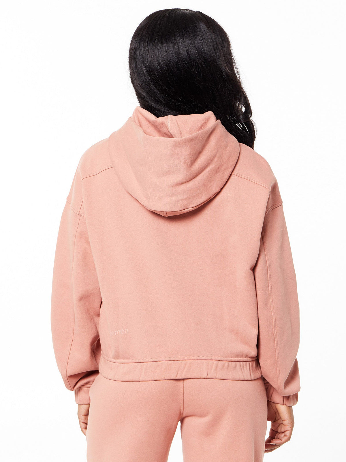 Relaxed Cropped Hoodie Pink