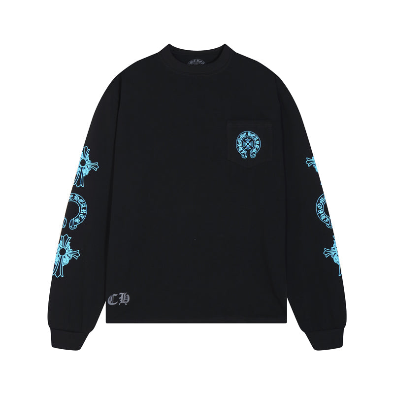 Chrome Hearts Triple Cross Logo L/S T-shirt 8018