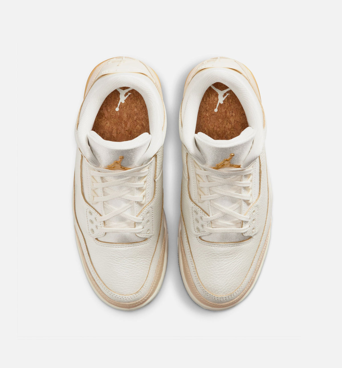 Air Jordan 3 Retro Sail and Pale Ivory Women's Sneakers - Sail/Team Gold/Pale Ivory/Metallic Gold/Ice