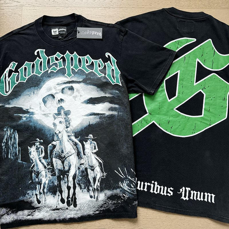 Godspeed E Pluribus Unum Washed Graphic T-Shirt