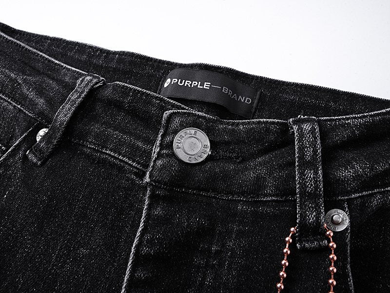 Purple Brand Distressed Paint-Splatter Jeans