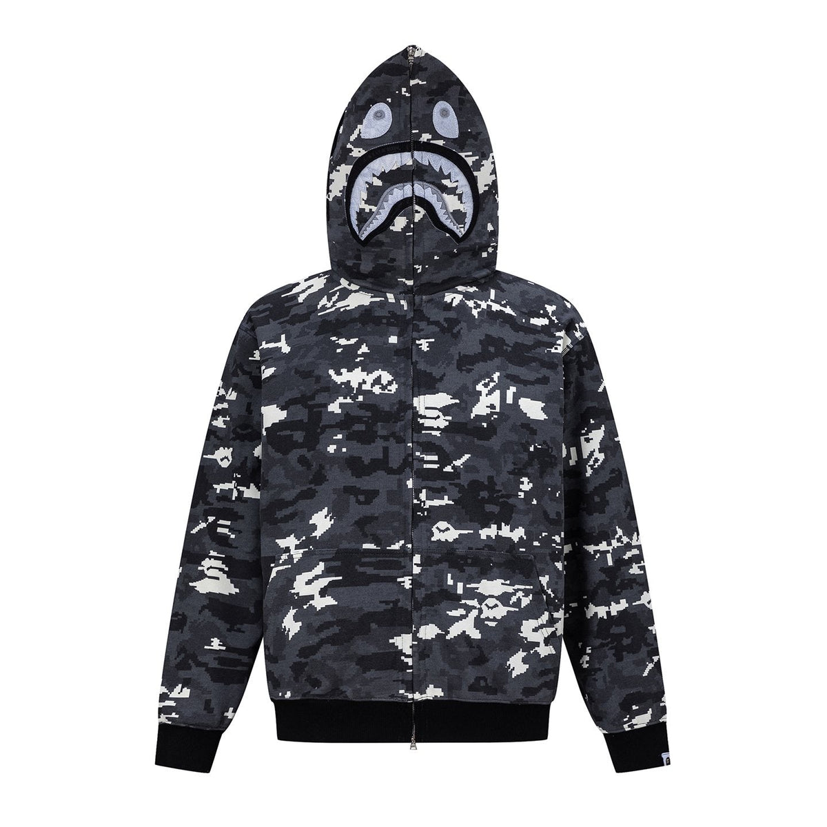 BAPE Shark Face Digital Camo Zip Hoodie