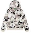 Denim Tears Grey Camo White Floral All Over Print Zip Up Hoodie