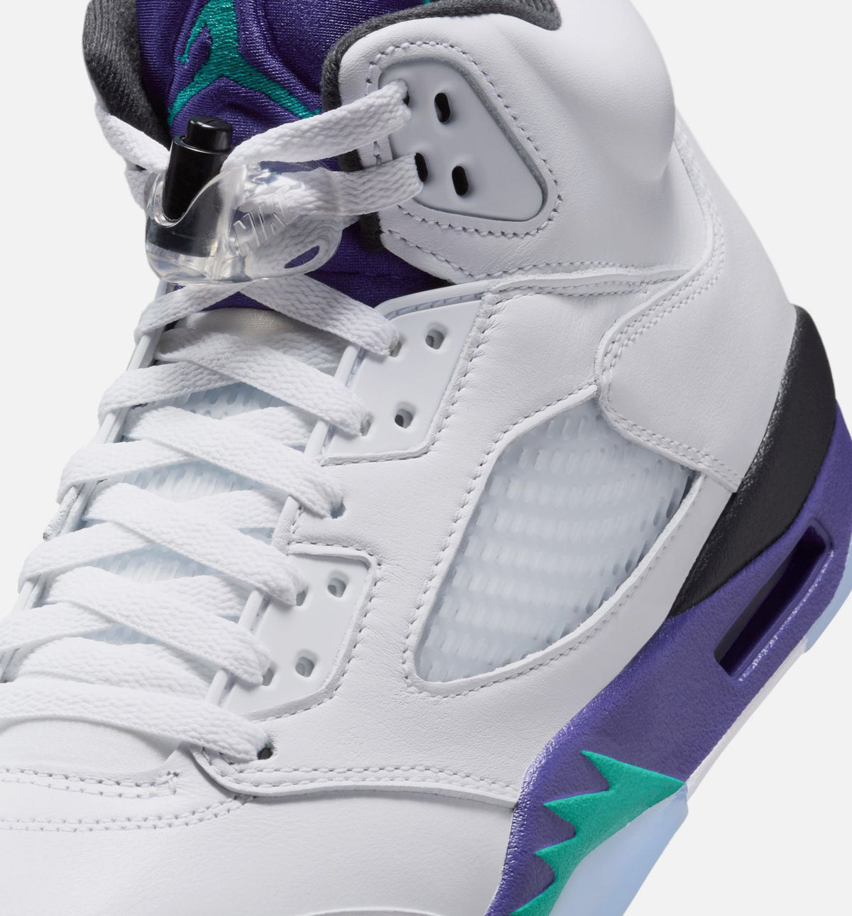 Air Jordan 5 Retro Grape Men's Lifestyle Shoes - White/New Emerald/Grape Ice/Black