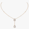MESSIKA MY TWIN DIAMOND PINK GOLD TIE NECKLACE