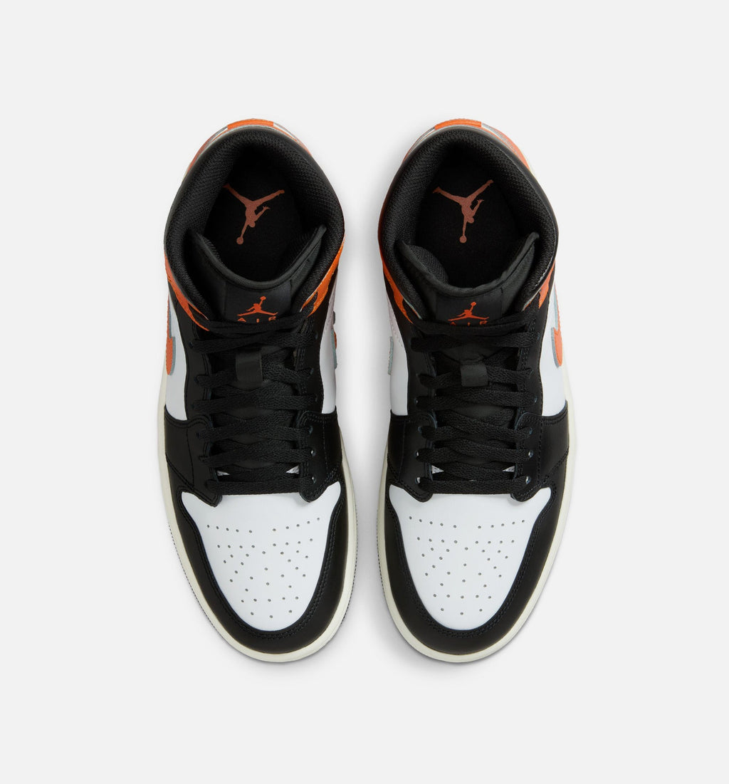 Air Jordan 1 Mid Men's Shoes - Starfish/White/Sail/Black