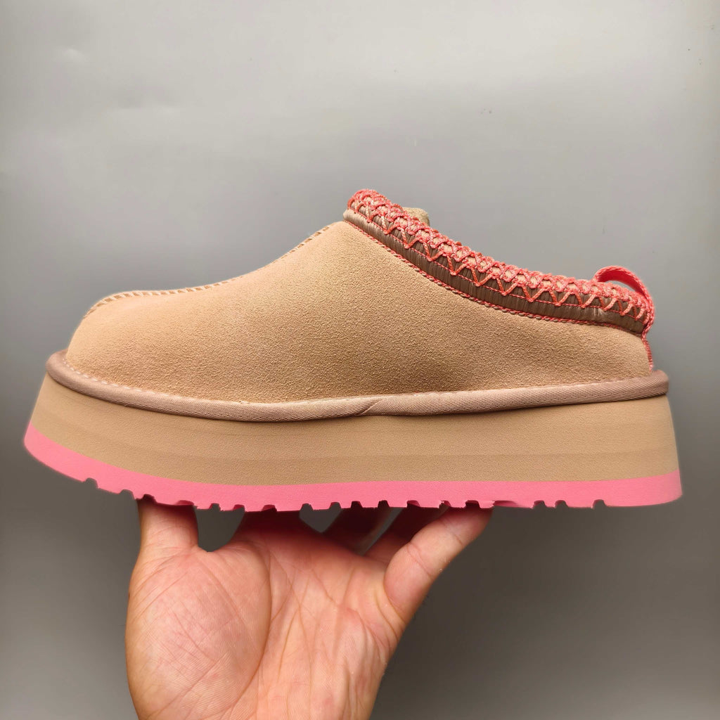 Pink Ethnic Style Chunky Sole Casual Sneakers — New Arrival | In Stock