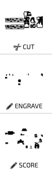 Standing Christmas Houses Santa's Village File SVG, Glowforge, LuckyHeartDesignsCO