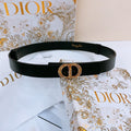 DIOR 25S BELT 25 MM IN BLACK CALFSKIN 561823